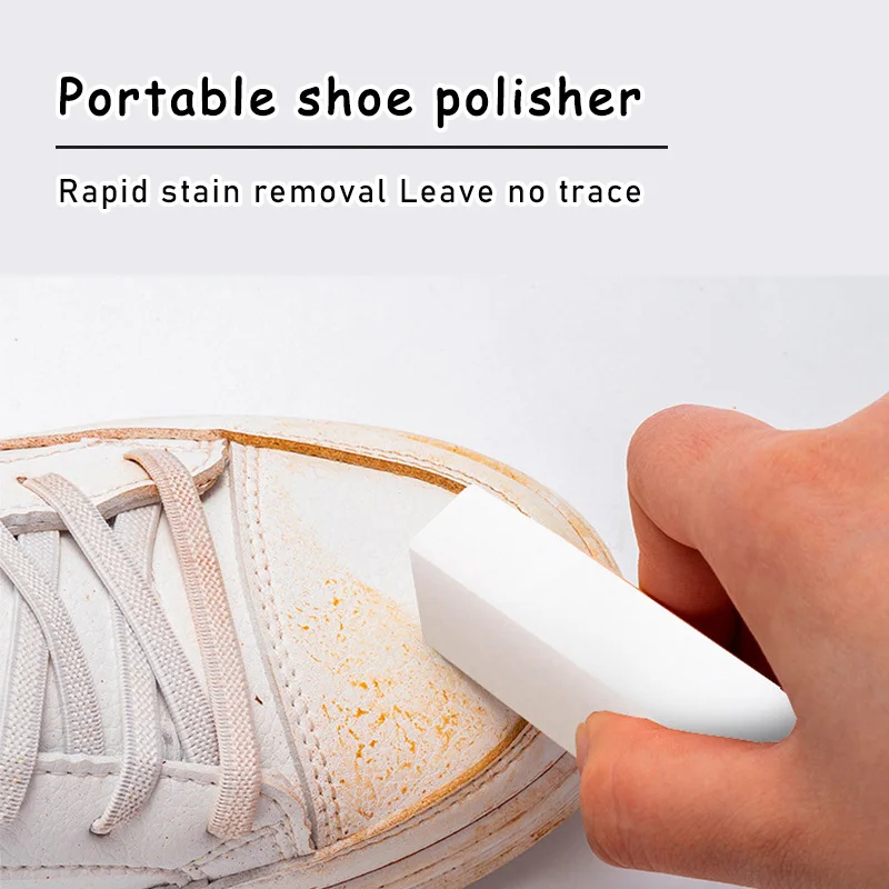 Sneaker Care White - เครื่องขัดรองเท้าแบบพกพาเพื่อให้รองเท้าสีขาวเงางาม ขจัดคราบง่าย ใช้งานง่าย ยางลบขจัดคราบรองเท้าผ้าใบ